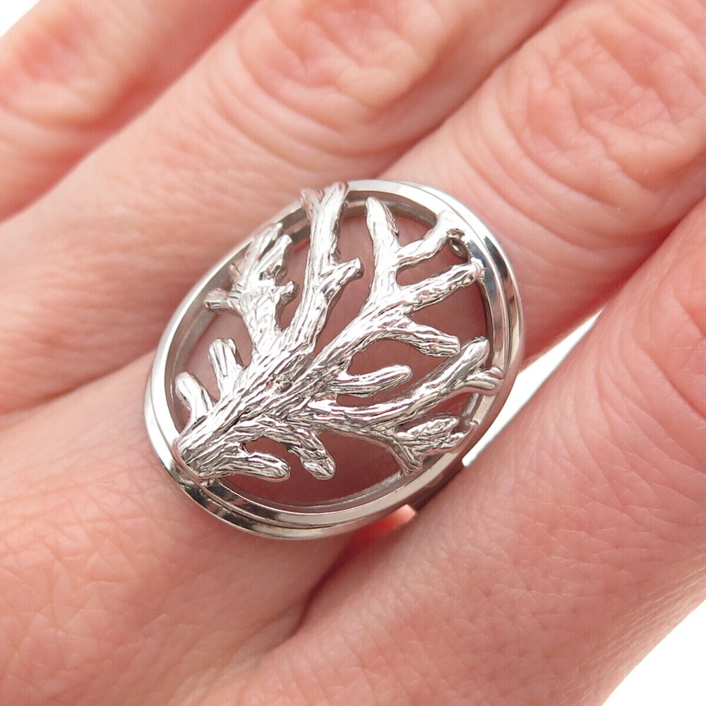 Tahara 925 Sterling Silver Vintage Tree of Life Oxidized Ring Size 9.75
